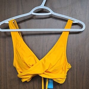 Cupshe Size S Yellow Bikini Top